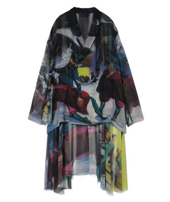 ＜UNDERCOVER (Women)＞総柄フレアジャケットコート